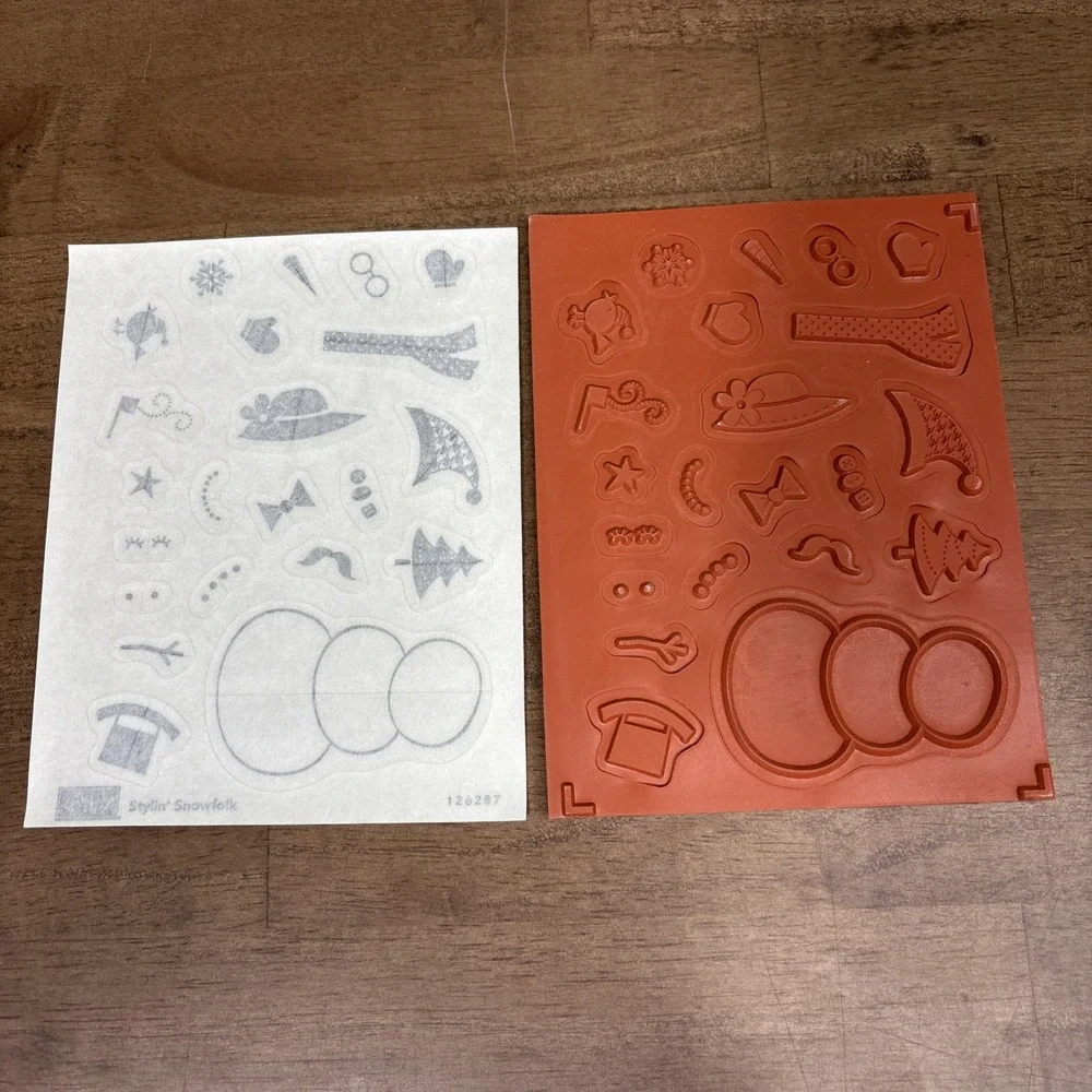 Stampin' Up! Stylin' Snowfolk Stamp Set Snowman Winter Holiday126287